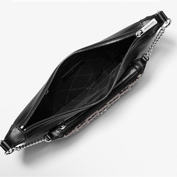 MICHAEL KORS Hollis 2-in-1 Pebbled Leather & Logo Shoulder Bag NWT Retail $598 - Picture 3 of 10